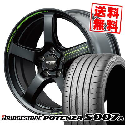 215/40R18 89Y XL ブリヂストン POTENZA S007A RMP RACING R50 TYPE S サマータイヤホイール4本セット 【取付対象】