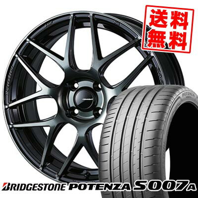 205/40R17 84Y XL BRIDGESTONE ブリヂストン POTENZA S007A WedsSport SA-27R ウェッズスポーツ SA-27R サマータイヤホイール4本セット 【取付対象】