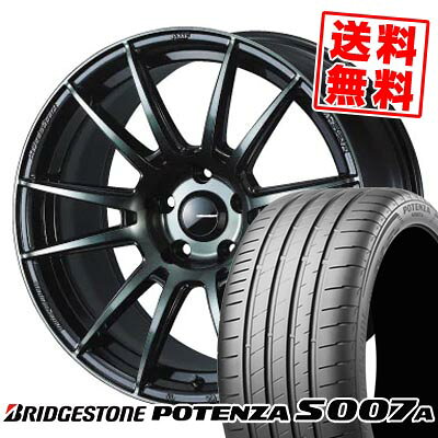 205/50R17 93Y XL ブリヂストン POTENZA S007A WedsSport SA-62R サマータイヤホイール4本セット 【取付対象】