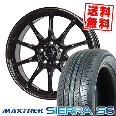 235/60R18 103H マックストレック SIERRA S6 G-SPEED P-07 サマータイヤホイール4本セット 【取付対象】