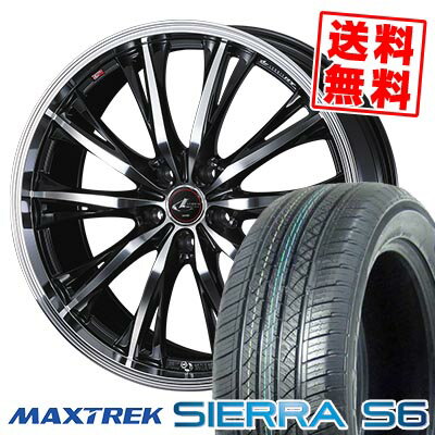 235/60R18 103H マックストレック SIERRA S6 WEDS LEONIS RT サマータイヤホイール4本セット 【取付対象】