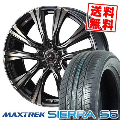 235/60R18 103H マックストレック SIERRA S6 WEDS LEONIS VR サマータイヤホイール4本セット 【取付対象】