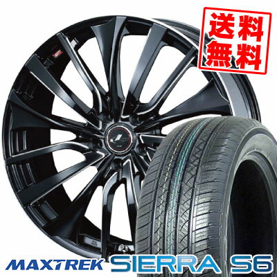 225/55R18 98V MAXTREK マックストレック SIERRA S6 シエラ エスロク weds LEONIS VT ウエッズ レオニス VT サマータイヤホイール4本セット【取付対象】