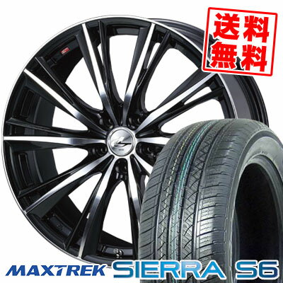 235/60R18 103H マックストレック SIERRA S6 weds LEONIS WX サマータイヤホイール4本セット 【取付対象】