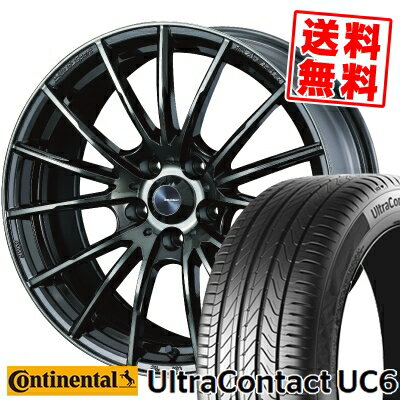 205/55R16 91V コンチネンタル UltraContact UC6 WedsSport SA-35R サマータイヤホイール4本セット 【取付対象】