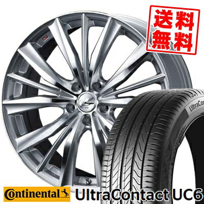 205/55R16 91V コンチネンタル UltraContact UC6 weds LEONIS VX サマータイヤホイール4本セット 【取付対象】