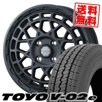 145R12 6PR トーヨータイヤ V02e MUDVANCE X Type M サマータイヤホイール4本セット 【取付対象】