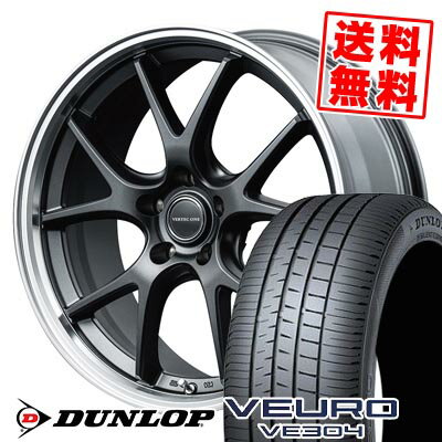 215/45R18 93W XL ダンロップ VEURO VE304 VERTEC ONE EXE5 Vselection サマータイヤホイール4本セット 【取付対象】