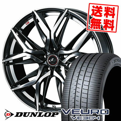235/55R19 101W ダンロップ VEURO VE304 LEONIS LM サマータイヤホイール4本セット 【取付対象】