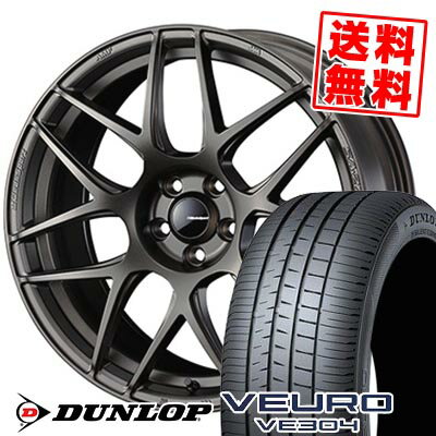 215/50R17 91V DUNLOP ダンロップ VEURO VE304 WedsSport SA-27R ウェッズスポーツ SA-27R サマータイヤホイール4本セット 【取付対象】
