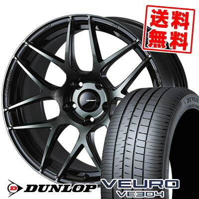 215/45R17 91W XL DUNLOP ダンロップ VEURO VE304 WedsSport SA-27R ウェッズスポーツ SA-27R サマータイヤホイール4本セット 【取付対象】