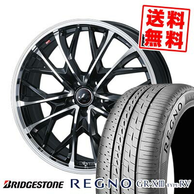 225/60R18 100H ブリヂストン REGNO GR-X3 TYPE RV LEONIS MV サマータイヤホイール4本セット 【取付対象】