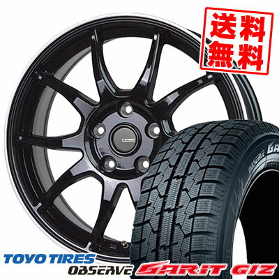 205/60R16 92Q TOYO TIRES トーヨータイヤ OBSERVE GARIT GIZ オブザーブ ガリット ギズ G-SPEED P-06 Gスピード P-06 スタッドレスタイヤホイール4本セット