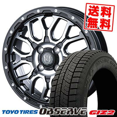 165/55R14 72Q トーヨータイヤ OBSERVE GARIT GIZ2 MUD BAHN XR-800M スタッドレスタイヤホイール4本セット 【取付対象】