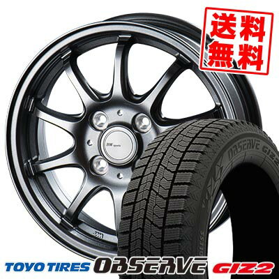 155/65R14 75Q トーヨータイヤ OBSERVE GIZ2 BW-Sport ZT10 スタッドレスタイヤホイール4本セット 【取付対象】