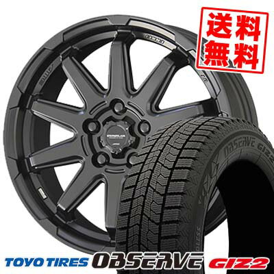 205/55R16 91Q トーヨータイヤ OBSERVE GIZ2 CIRCLAR C10S スタッドレスタイヤホイール4本セット 【取付対象】