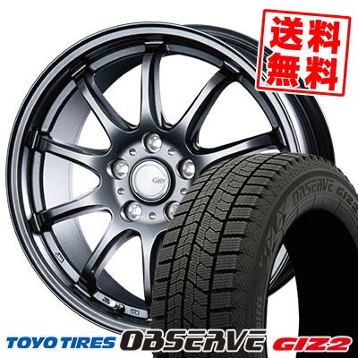 225/45R18 91Q トーヨータイヤ OBSERVE GARIT GIZ2 CLAIRE ZT10 スタッドレスタイヤホイール4本セット 【取付対象】