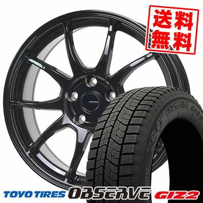 215/45R17 87Q TOYO TIRES トーヨータイヤ OBSERVE GARIT GIZ2 オブザーブ ガリット ギズ2 G-SPEED G-06 Gスピード G-06 スタッドレスタイヤホイール4本セット