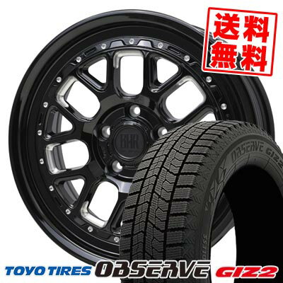 205/60R16 92Q トーヨータイヤ OBSERVE GIZ2 BARKLEY HARDROCK HURON スタッドレスタイヤホイール4本セット 【取付対象】