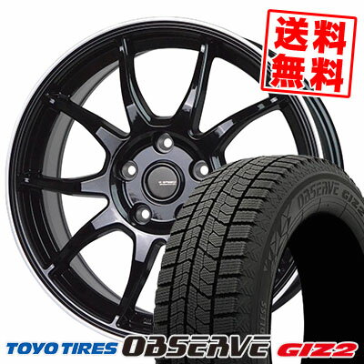 205/60R16 92Q TOYO TIRES トーヨータイヤ OBSERVE GIZ2 オブザーブ ギズ2 G-SPEED P-06 Gスピード P-06 スタッドレスタイヤホイール4本セット