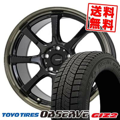 205/60R16 92Q トーヨータイヤ OBSERVE GIZ2 G・SPEED P-08 スタッドレスタイヤホイール4本セット 【取付対象】