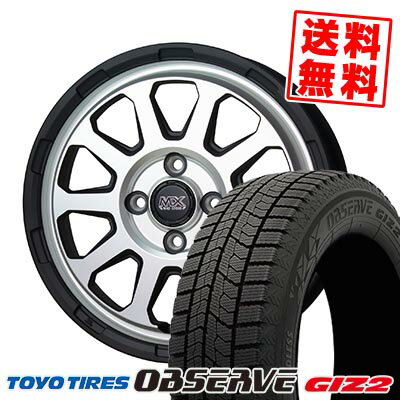 185/70R14 88Q トーヨータイヤ OBSERVE GIZ2 MAD CROSS RANGER スタッドレスタイヤホイール4本セット 【取付対象】