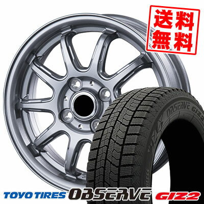 155/65R13 73Q トーヨータイヤ OBSERVE GIZ2 V-EMOTION RC-10 スタッドレスタイヤホイール4本セット 【取付対象】