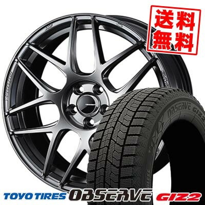 215/50R17 91Q トーヨータイヤ OBSERVE GARIT GIZ2 WedsSport SA-27R スタッドレスタイヤホイール4本セット 【取付対象】