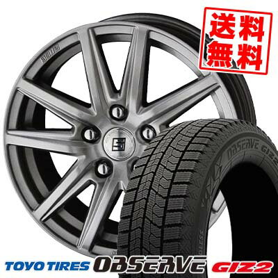 215/45R18 89Q トーヨータイヤ OBSERVE GARIT GIZ2 SEIN SS スタッドレスタイヤホイール4本セット 【取付対象】