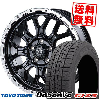 205/60R16 96Q XL トーヨータイヤ OBSERVE GIZ3 MUD BAHN XR-800M スタッドレスタイヤホイール4本セット 【取付対象】