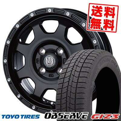 165/55R14 72Q トーヨータイヤ OBSERVE GIZ3 MUD BAHN XR-910K スタッドレスタイヤホイール4本セット 【取付対象】