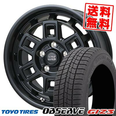 215/65R16 98Q トーヨータイヤ OBSERVE GIZ3 MAD CROSS AEVER スタッドレスタイヤホイール4本セット 【取付対象】