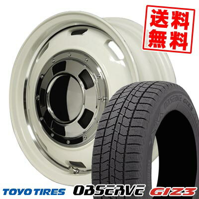 155/65R14 75Q トーヨータイヤ OBSERVE GIZ3 Garcia CISCO スタッドレスタイヤホイール4本セット 【取付対象】