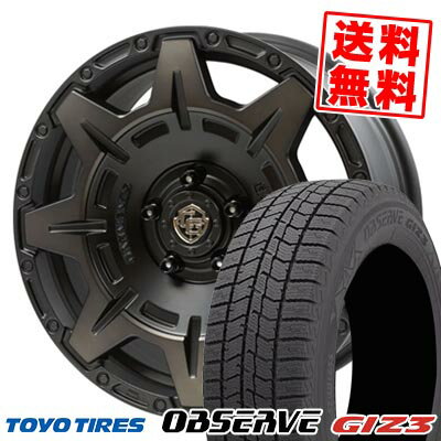215/65R16 98Q トーヨータイヤ OBSERVE GIZ3 CROOSSOVER GARMENTS Style M スタッドレスタイヤホイール4本セット 【取付対象】