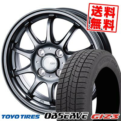 145/80R13 75Q トーヨータイヤ OBSERVE GIZ3 CLAIRE ZT10 スタッドレスタイヤホイール4本セット 【取付対象】
