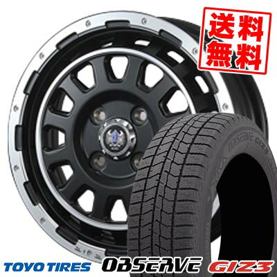 165/55R15 75Q トーヨータイヤ OBSERVE GIZ3 BAHNS TECH DH-Stream スタッドレスタイヤホイール4本セット 【取付対象】