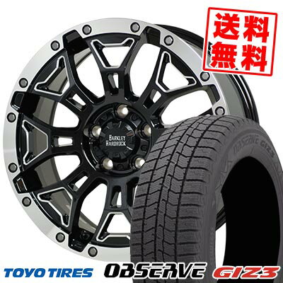 215/65R16 98Q トーヨータイヤ OBSERVE GIZ3 BARKLEY HARDROCK ELBERT スタッドレスタイヤホイール4本セット 【取付対象】