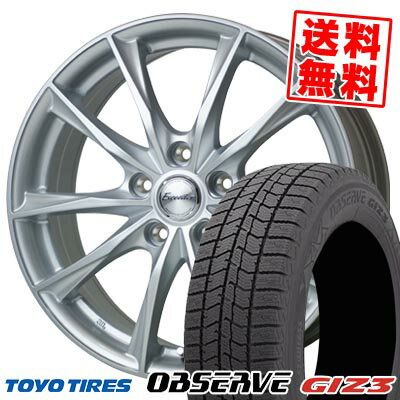 215/65R16 98Q トーヨータイヤ OBSERVE GIZ3 Exceeder E06 スタッドレスタイヤホイール4本セット 【取付対象】