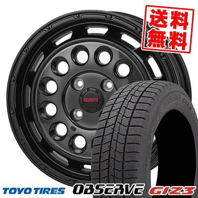 155/65R14 75Q トーヨータイヤ OBSERVE GIZ3 WILD PORTER Funk DDC スタッドレスタイヤホイール4本セット 【取付対象】