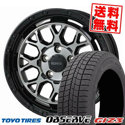 205/60R16 96Q XL トーヨータイヤ OBSERVE GIZ3 WILD PORTER Funk WMC スタッドレスタイヤホイール4本セット 【取付対象】