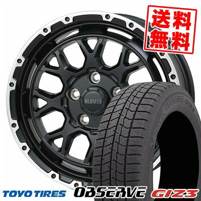215/65R16 98Q トーヨータイヤ OBSERVE GIZ3 WILD PORTER Funk WMC スタッドレスタイヤホイール4本セット 【取付対象】