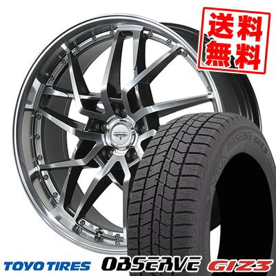 225/45R17 91Q トーヨータイヤ OBSERVE GIZ3 DORFREN GODIO スタッドレスタイヤホイール4本セット 【取付対象】