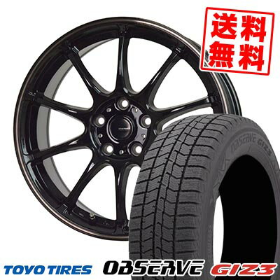 195/65R15 91Q トーヨータイヤ OBSERVE GIZ3 G-SPEED P-07 スタッドレスタイヤホイール4本セット 【取付対象】