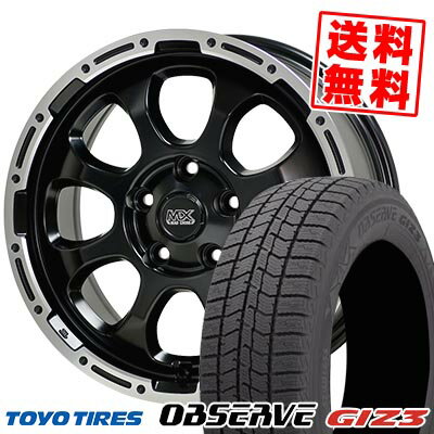 215/65R16 98Q トーヨータイヤ OBSERVE GIZ3 MAD CROSS GRACE スタッドレスタイヤホイール4本セット 【取付対象】