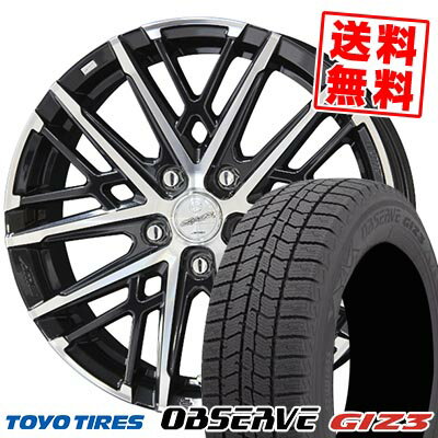215/65R16 98Q トーヨータイヤ OBSERVE GIZ3 SMACK GRAIVE スタッドレスタイヤホイール4本セット 【取付対象】
