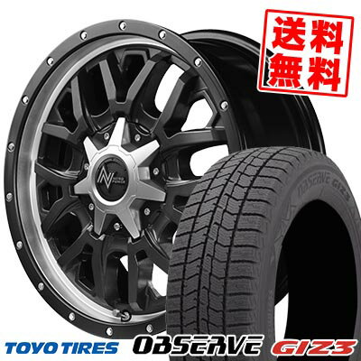 215/65R16 98Q トーヨータイヤ OBSERVE GIZ3 NITRO POWER M27 GRENADE スタッドレスタイヤホイール4本セット 【取付対象】