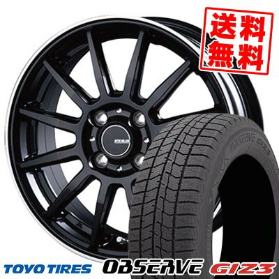 155/65R14 75Q トーヨータイヤ OBSERVE GIZ3 INFINITY F12 スタッドレスタイヤホイール4本セット 【取付対象】