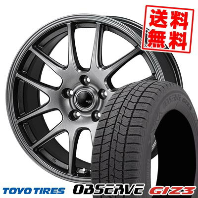 215/65R16 98Q トーヨータイヤ OBSERVE GIZ3 ZACK JP-205 スタッドレスタイヤホイール4本セット 【取付対象】