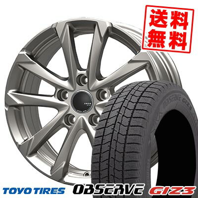 205/65R15 94Q トーヨータイヤ OBSERVE GIZ3 ZACK JP-325 スタッドレスタイヤホイール4本セット 【取付対象】