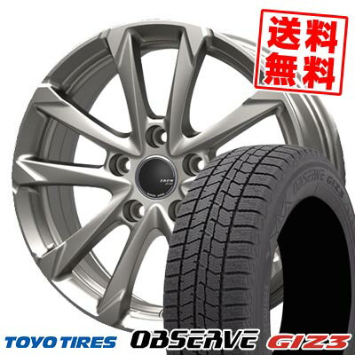 205/65R15 94Q トーヨータイヤ OBSERVE GIZ3 ZACK JP-325 スタッドレスタイヤホイール4本セット 【取付対象】